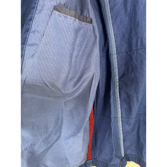 Tommy Bahama Mens Size 46 Chest Blue Jacket Country French Workwear Chore Jacket - Picture 12 of 12